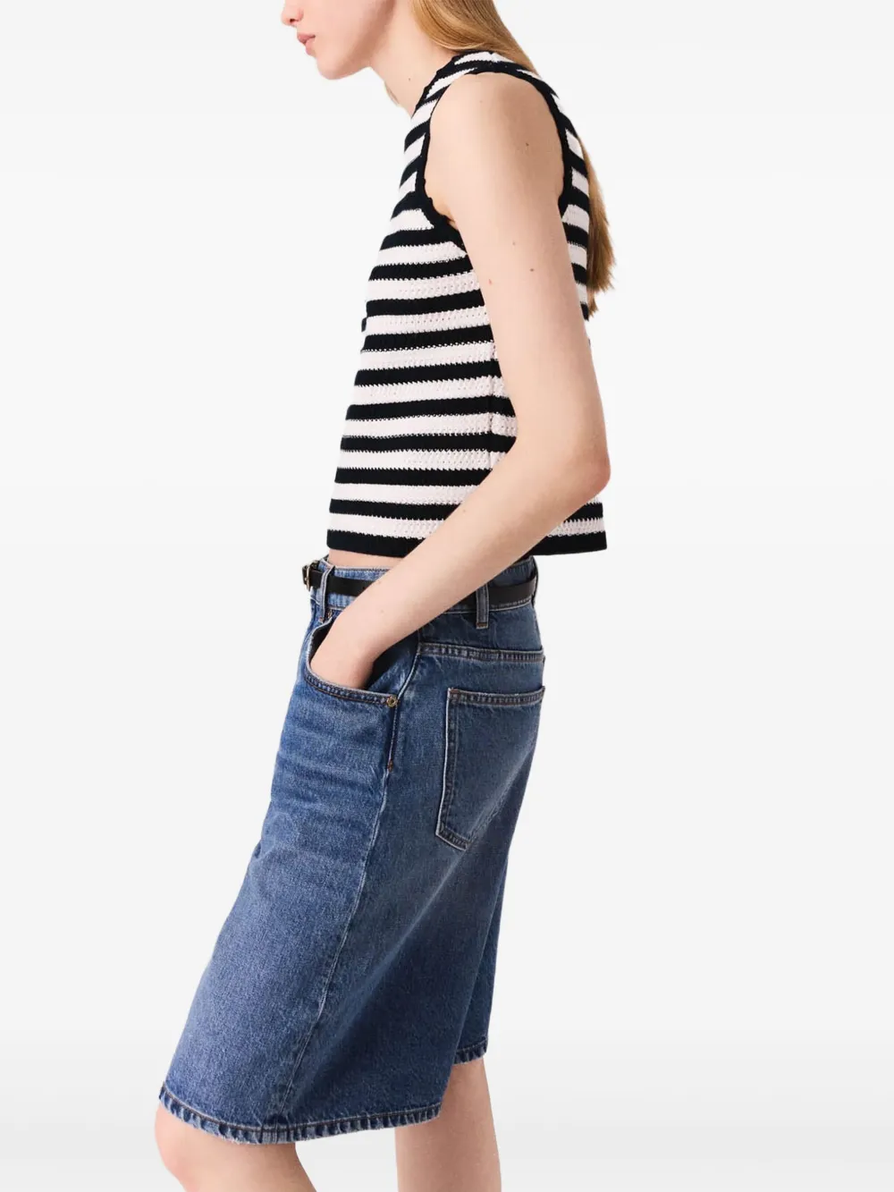 Maje Denim shorts Blauw