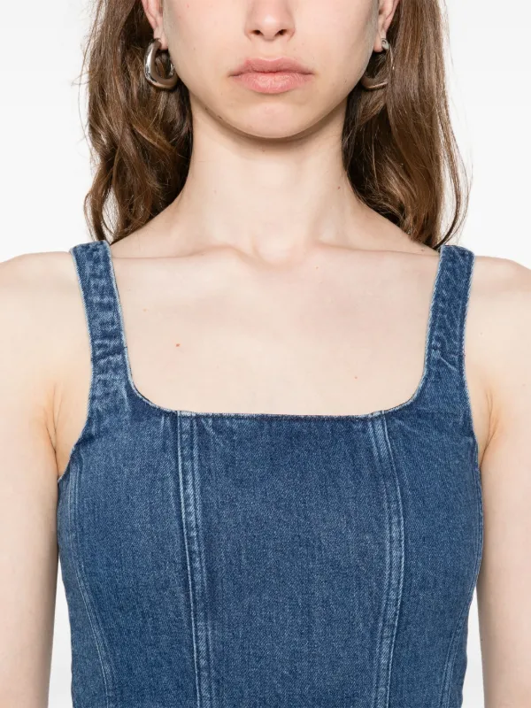 Maje Babydoll Denim Maxi Dress | Blue | FARFETCH
