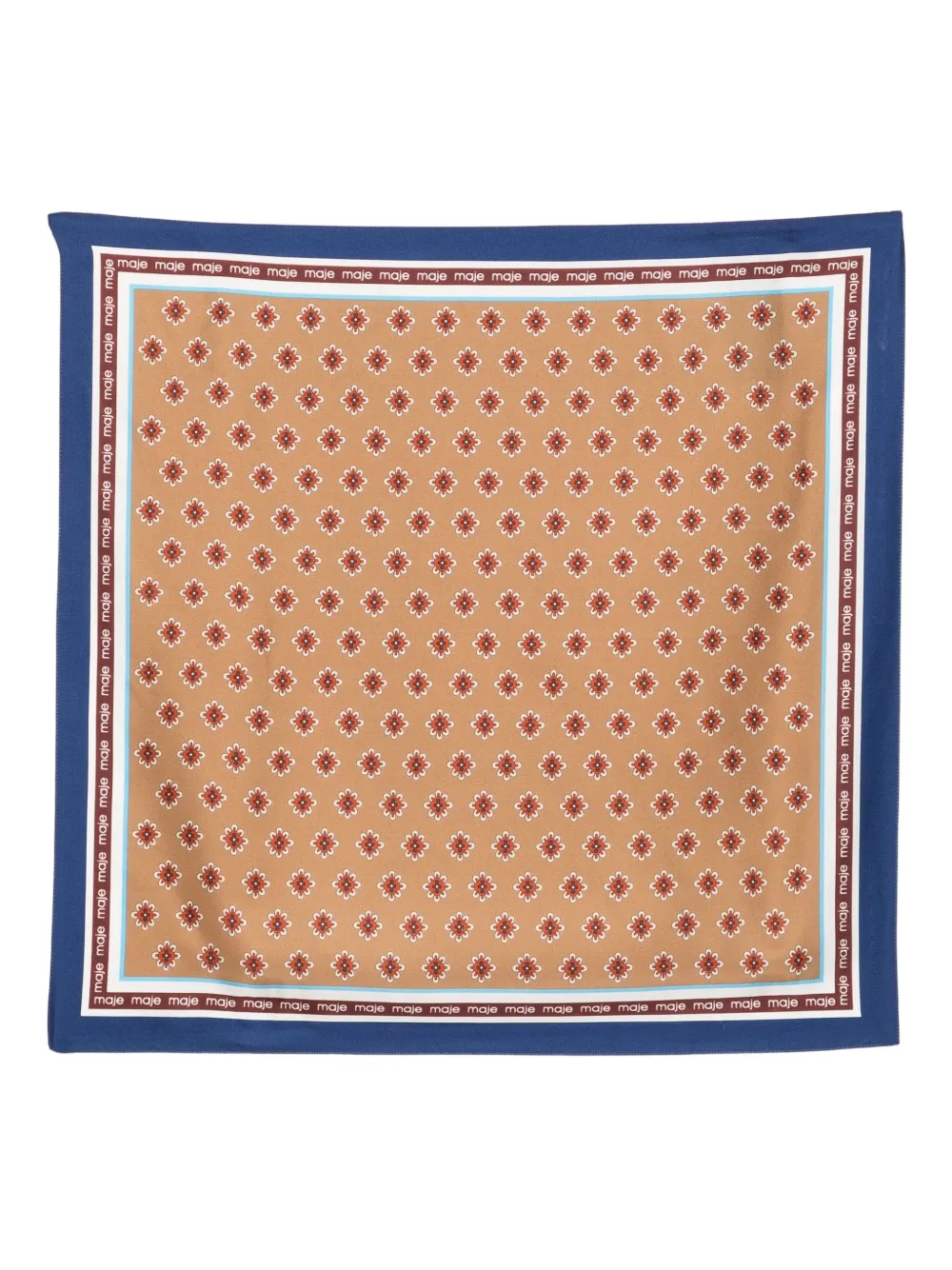 Maje floral-pattern silk scarf | Neutrals | Image 1
