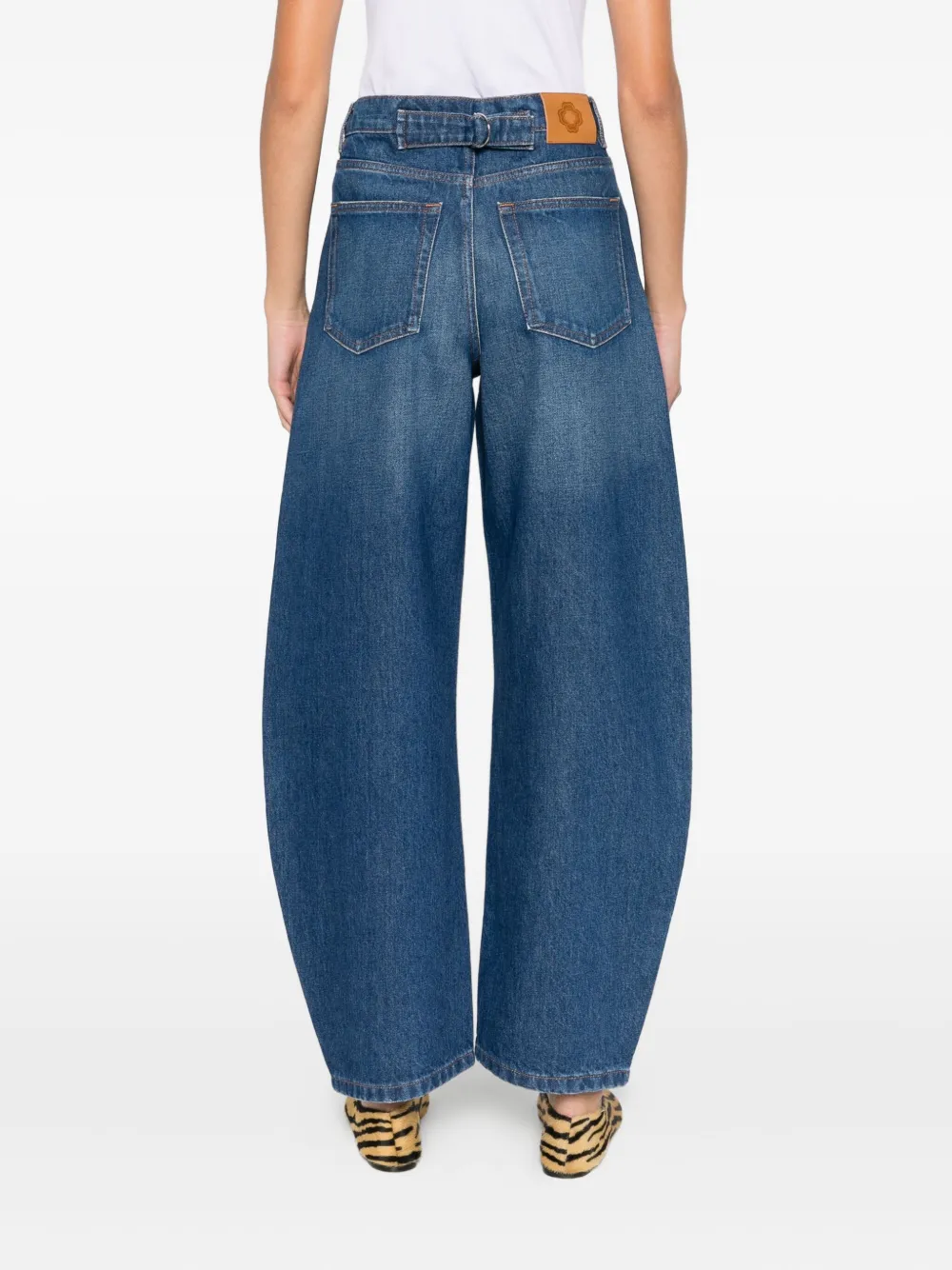 Maje Jeans met logopatch Blauw