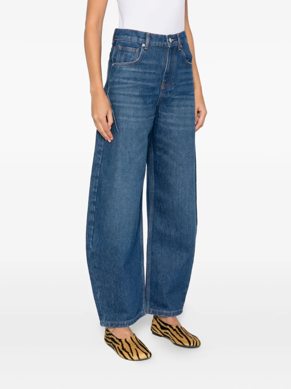 Maje Jeans met logopatch Blauw