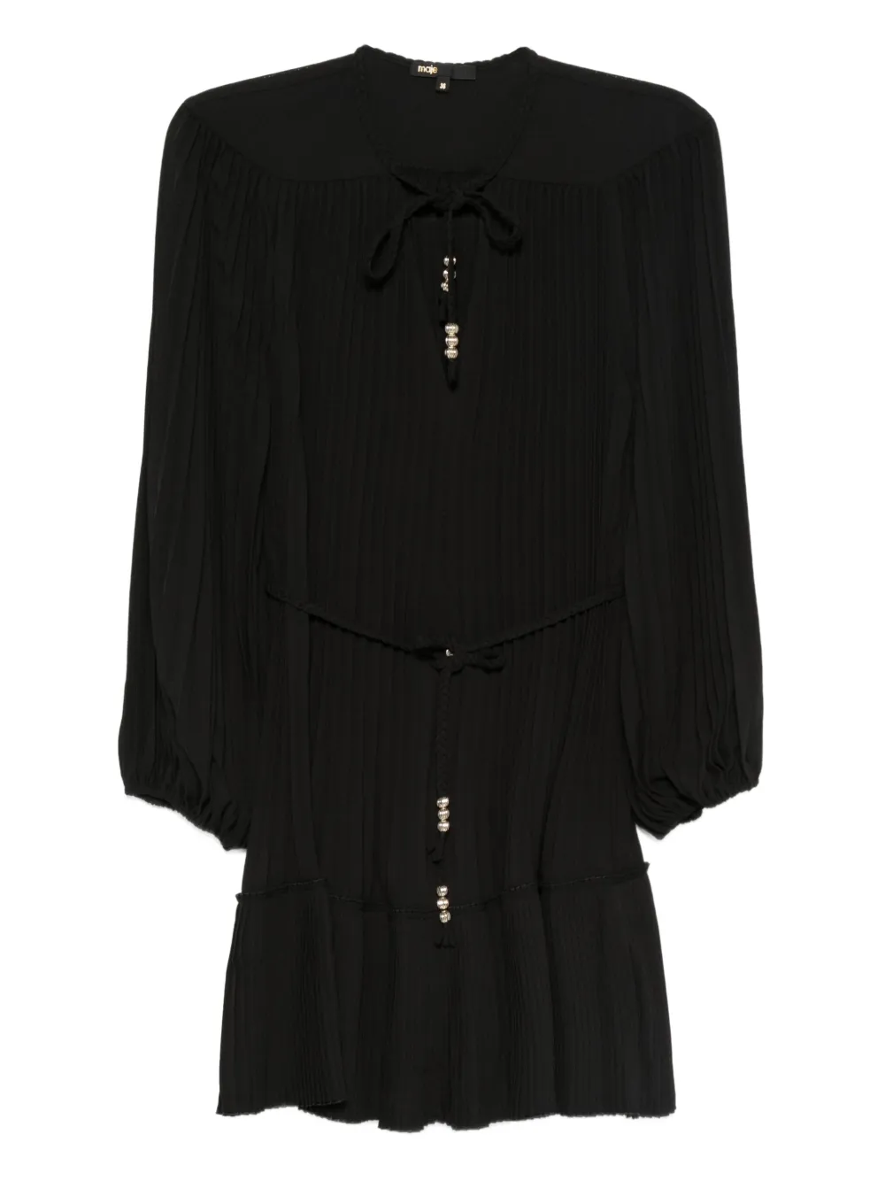 Maje robe à design plissé | noir | Image 1