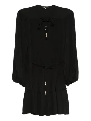 Armani Exchange Semi-Sheer Mini Dress - Black
