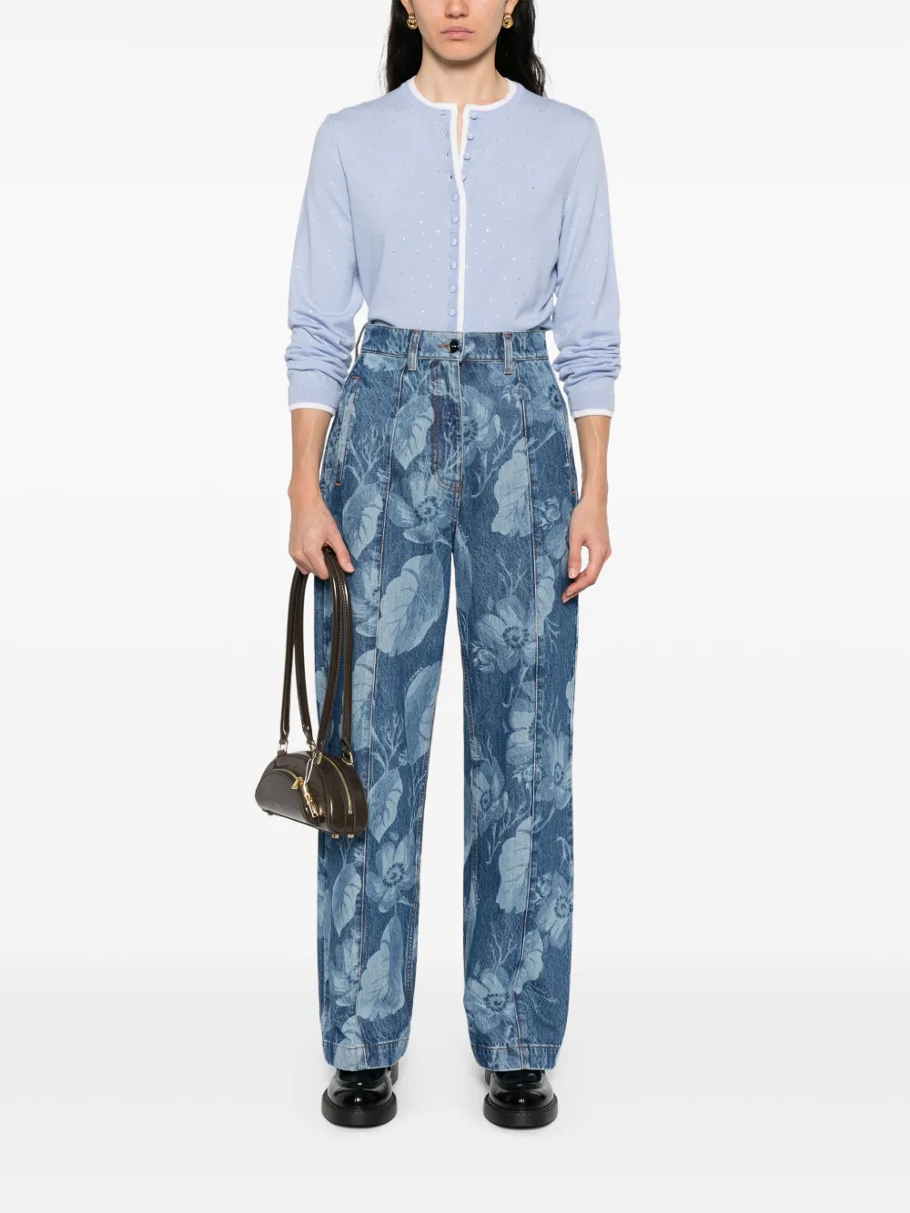 Maje Vest verfraaid met stras Blauw