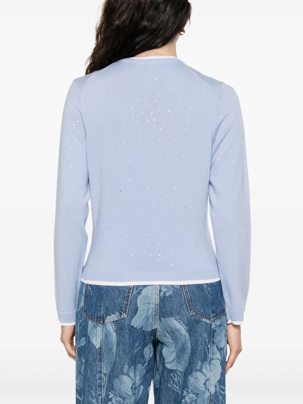 Maje Vest verfraaid met stras Blauw