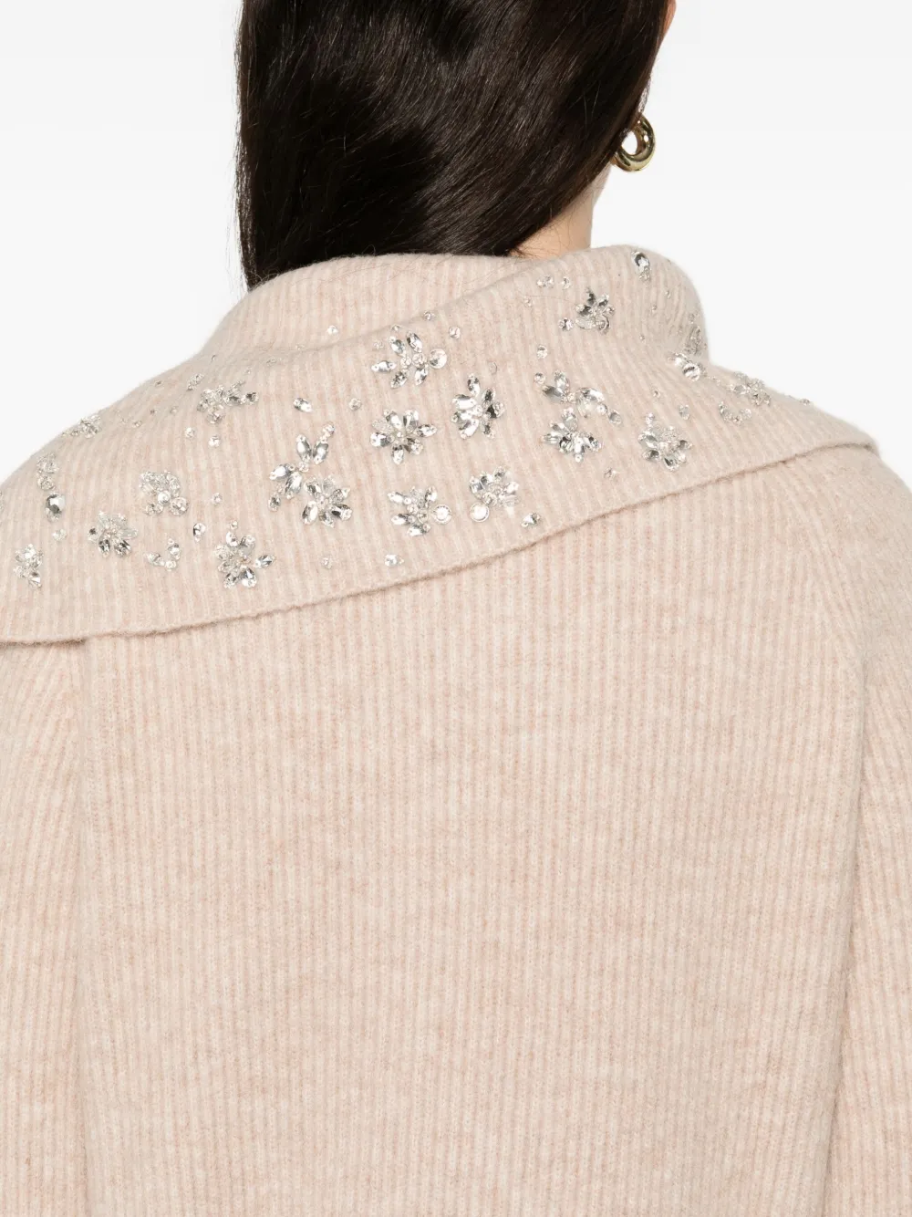 Maje Sweater met rits Bruin