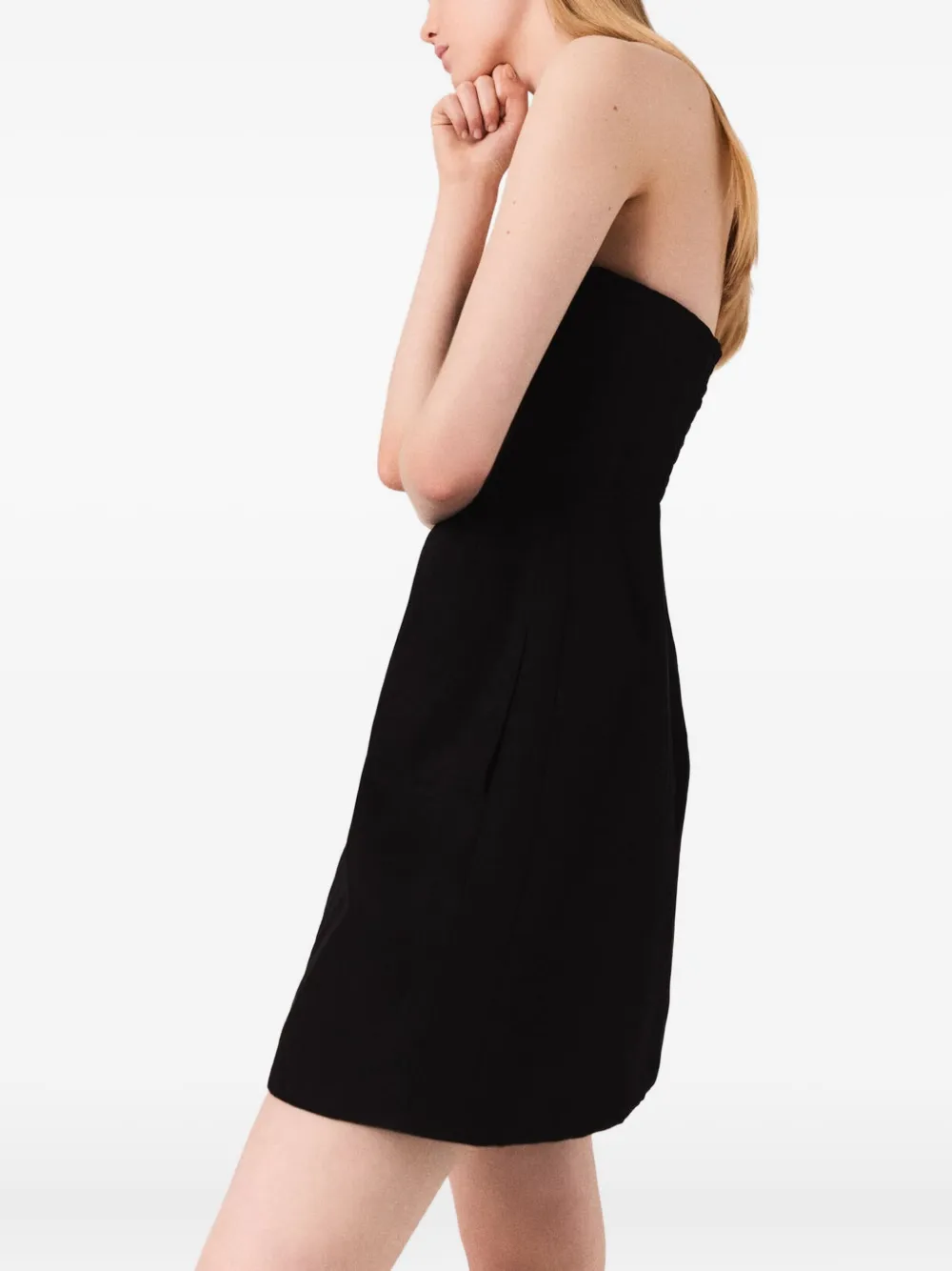 Maje Strapless mini-jurk Zwart