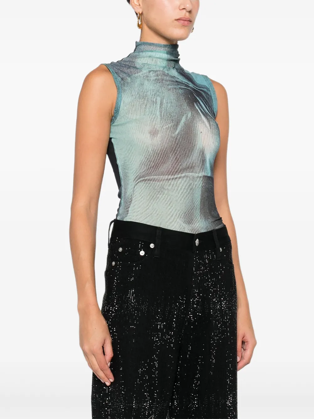 Maje Verfraaide jeans Zwart