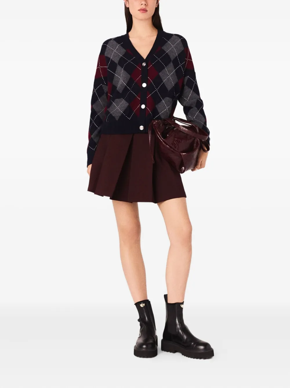 Maje argyle-pattern cardigan | Cardigans | Image 2