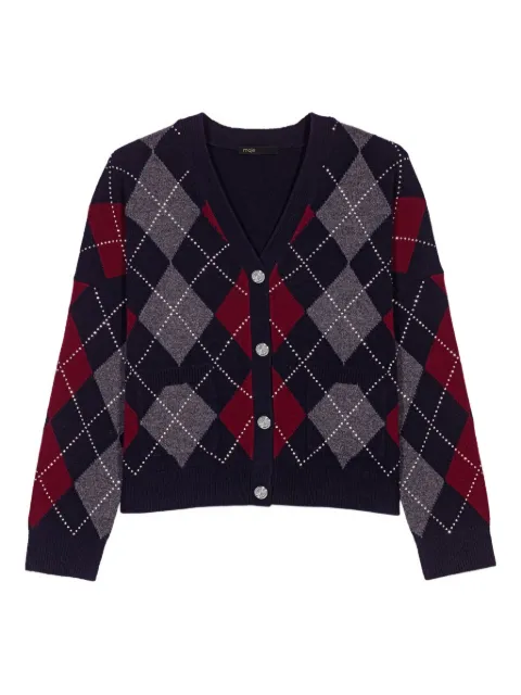 Maje argyle-pattern cardigan 
