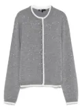 Maje rhinestone-embellished cardigan - Grey