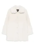 Maje textured-collar coat - Neutrals