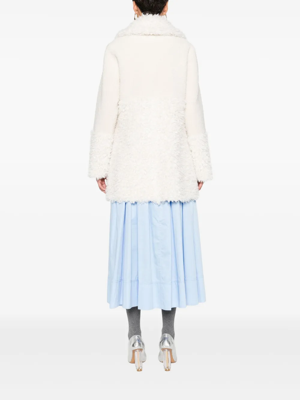 Maje Jas met kraag met textuur Beige