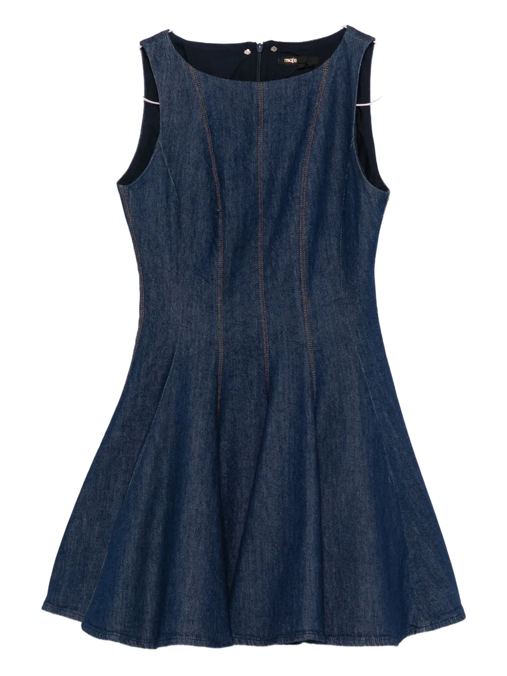 Maje sleeveless denim mini dress - Blu