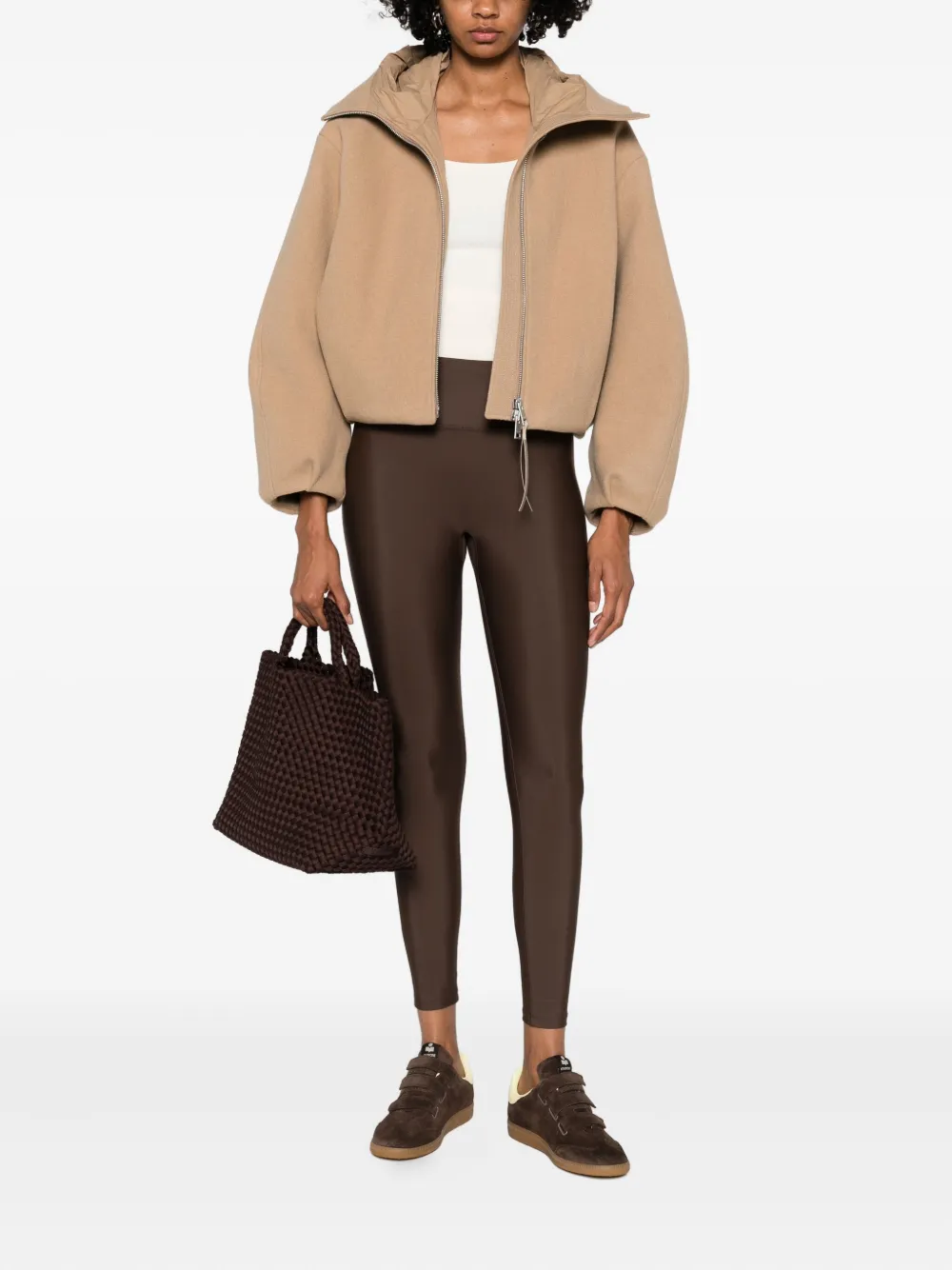 Maje High waist legging - Bruin