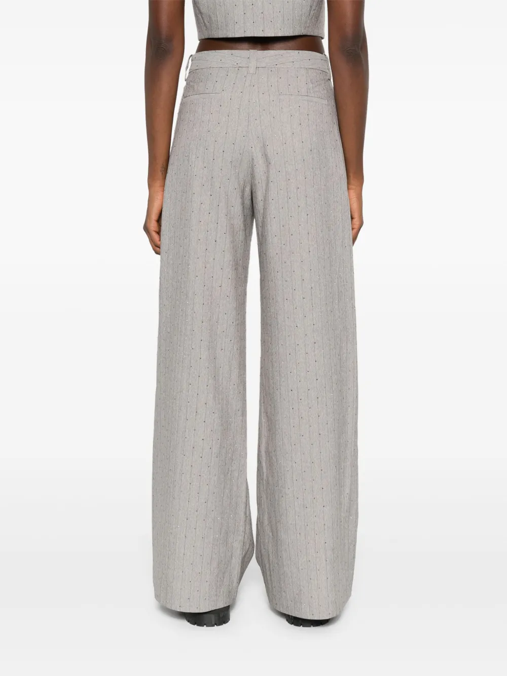 Maje Broek met krijtstreep Grijs