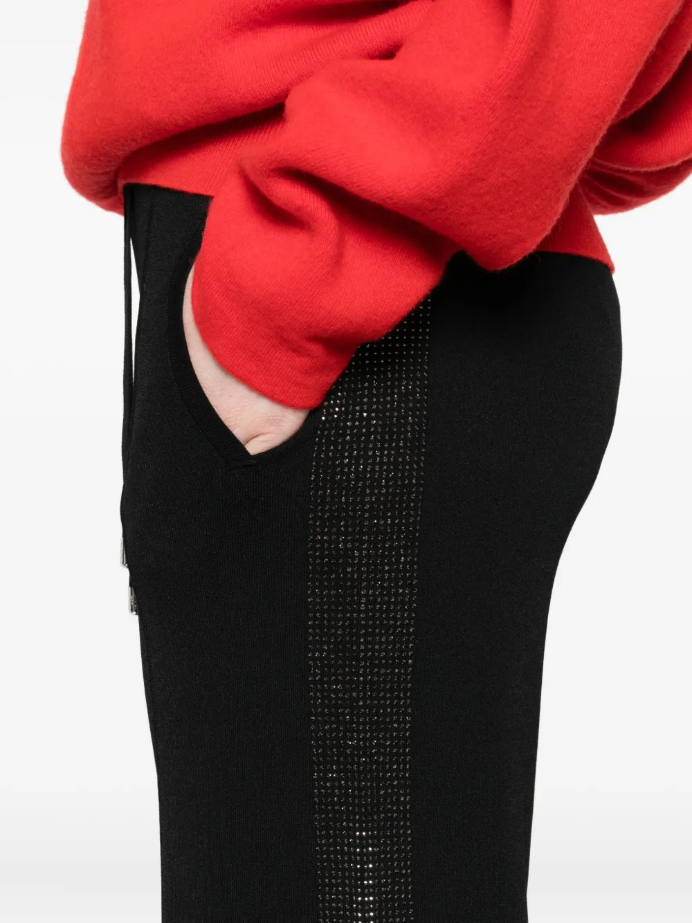 Maje Broek verfraaid met stras Zwart