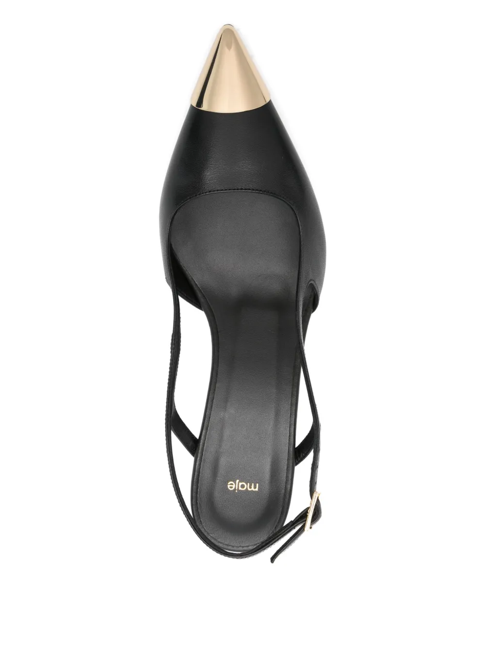 Maje Leren slingback pumps Zwart