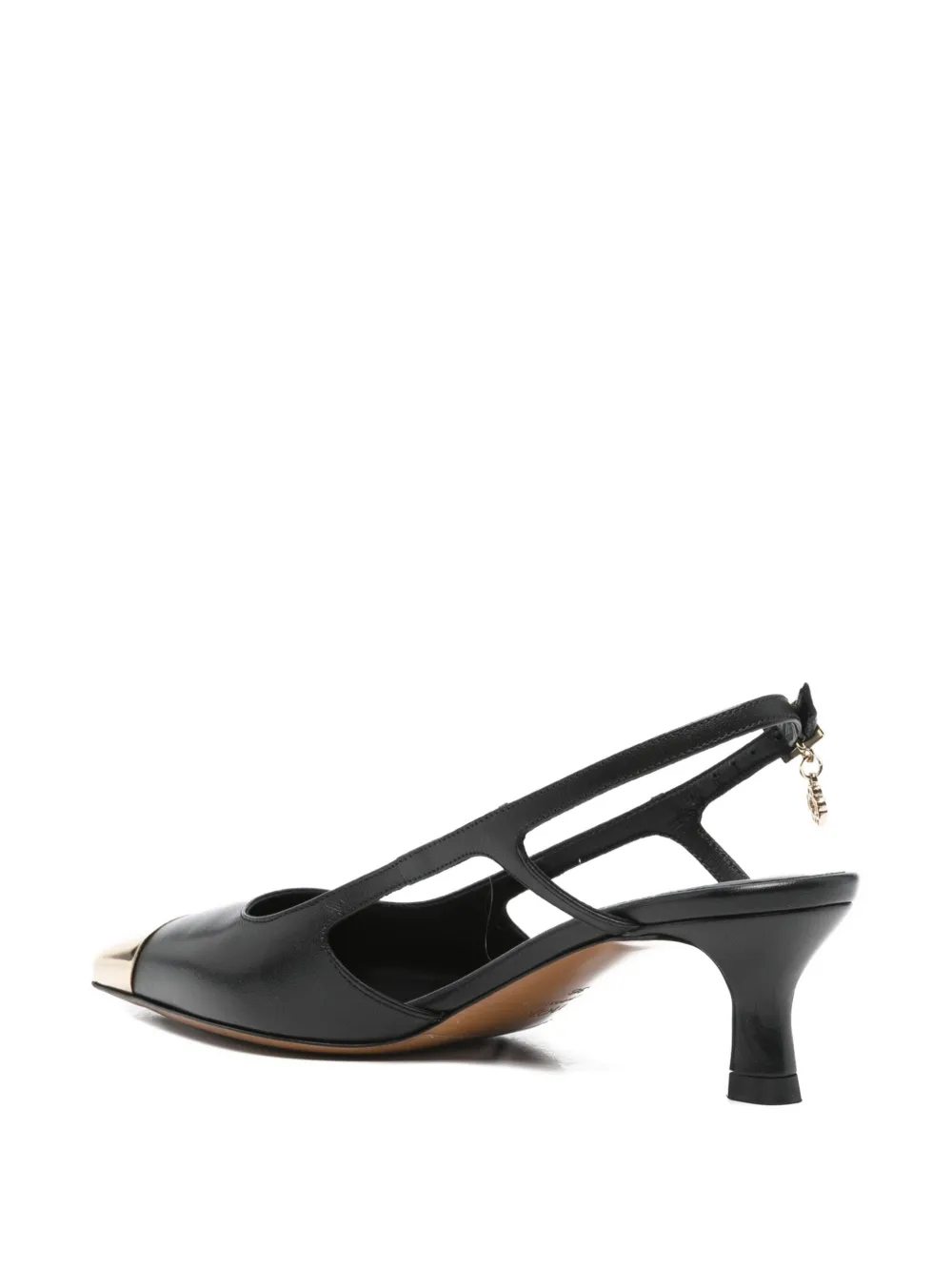 Maje Leren slingback pumps Zwart