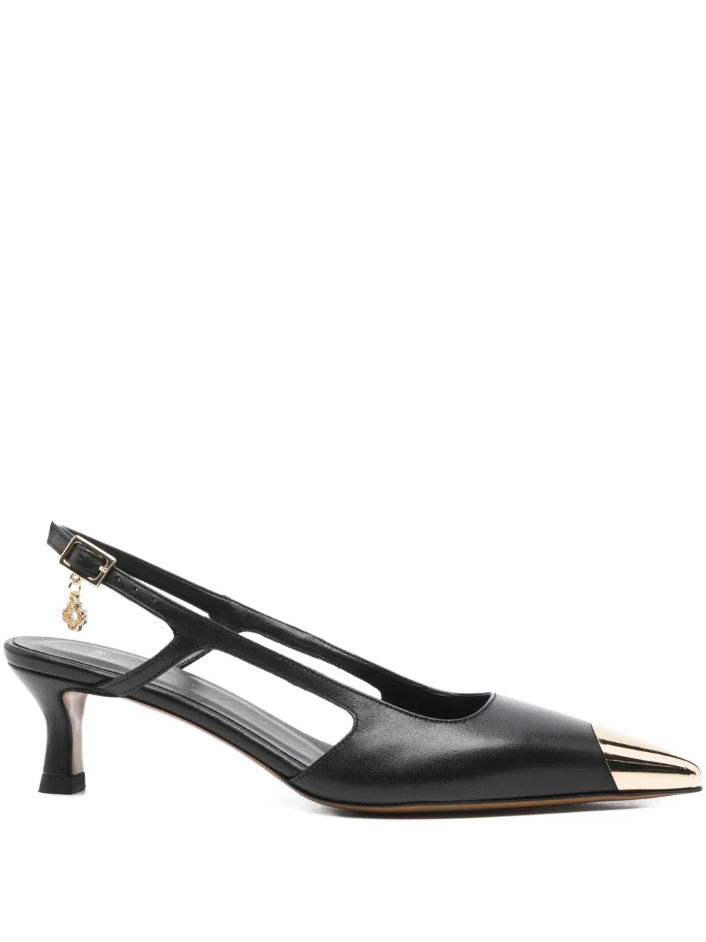 Maje Leren slingback pumps Zwart