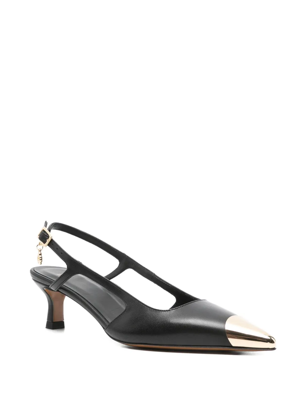 Maje Leren slingback pumps Zwart