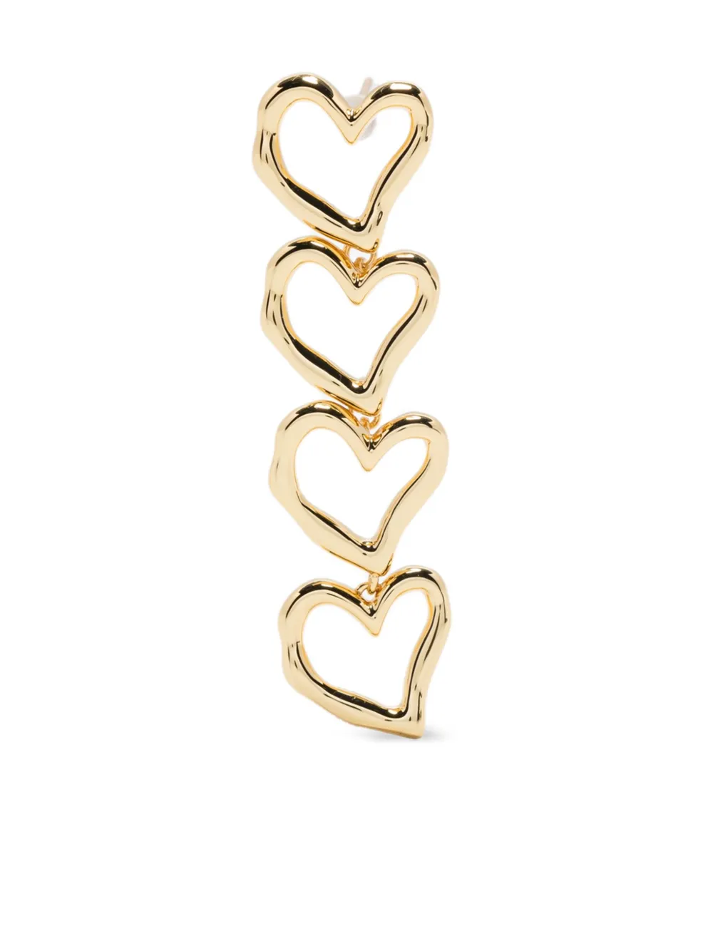 Maje aretes en forma de corazón | dorado | Image 1