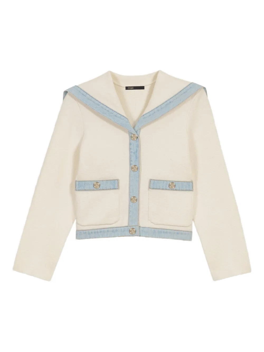 Maje sailor-collar jacket - Toni neutri