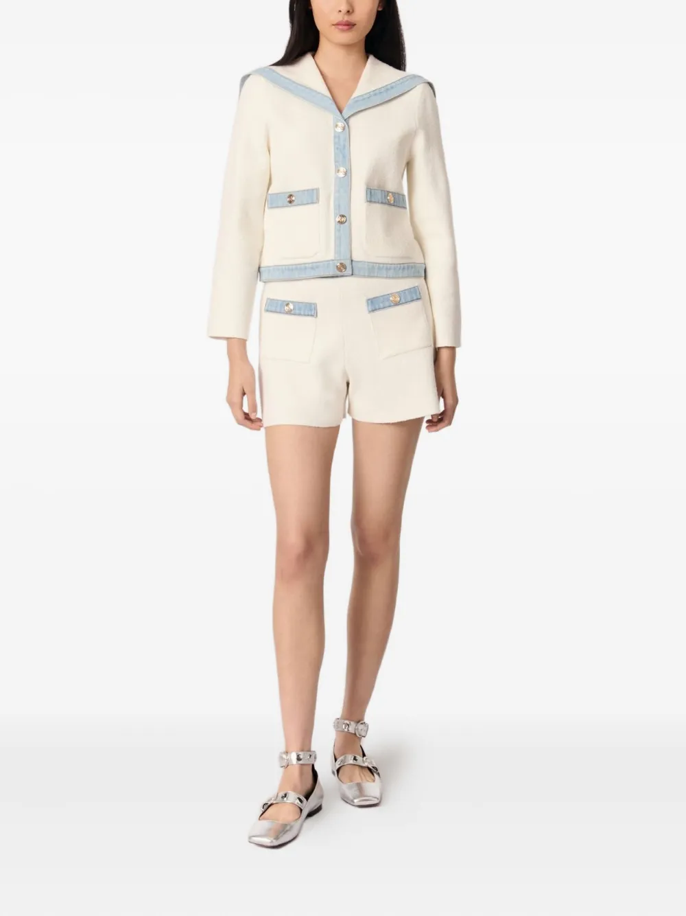 Maje sailor-collar jacket | Cropped Jackets | Image 2