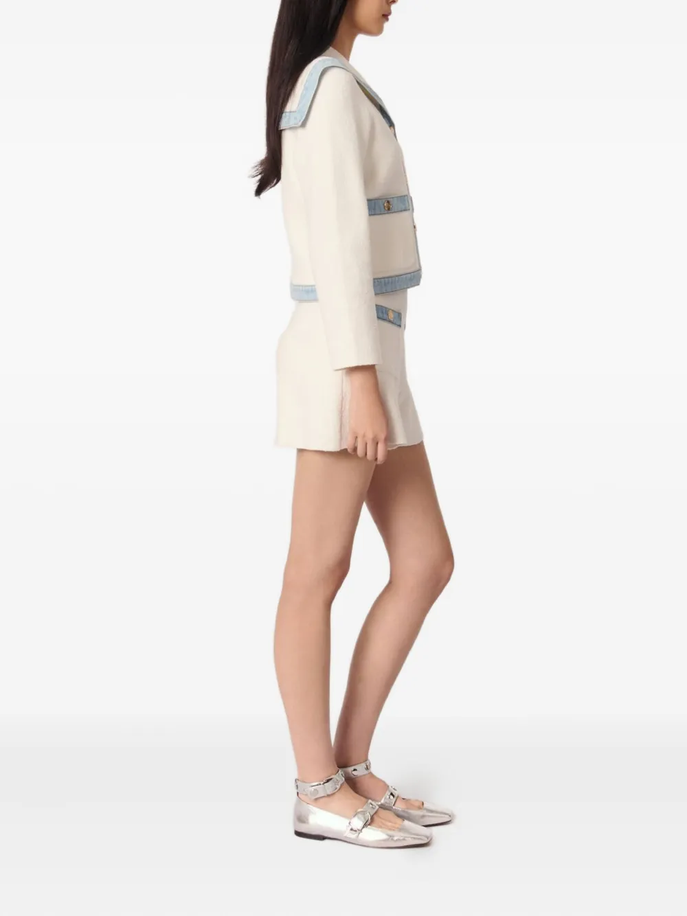 Maje Jack met matrozenkraag Beige