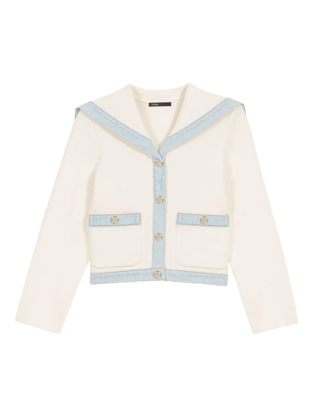 Maje sailor-collar jacket | Neutrals | Image 1