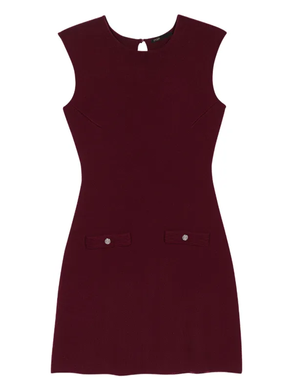 Maje Layered Mini Sweater Dress | Red | FARFETCH BH