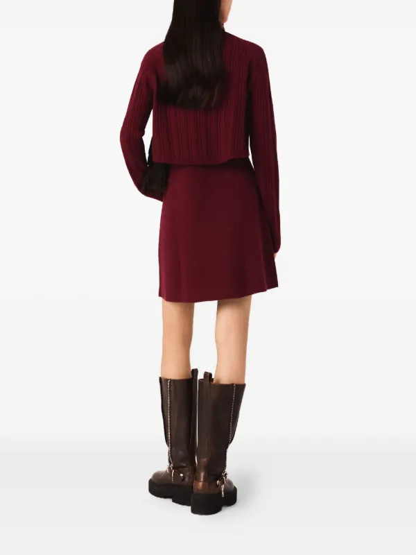 Maje Laye Mini Women Sweater Dress - Red