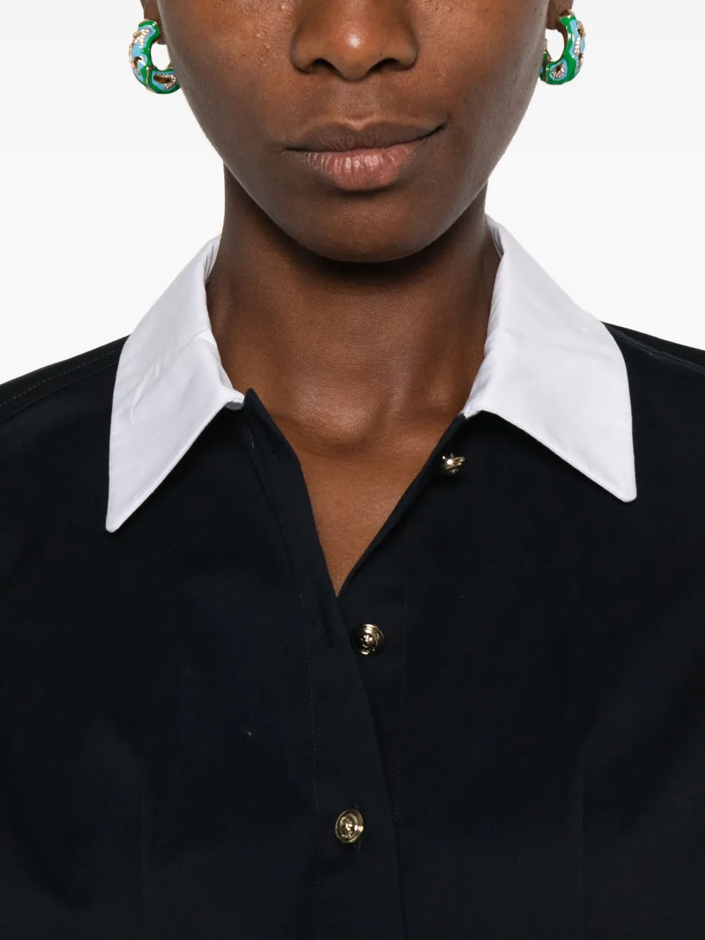 Maje button-fastening collared shirt Blauw
