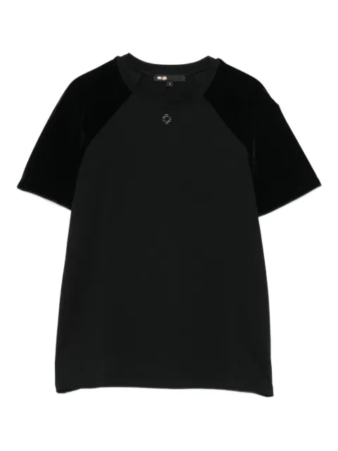 Maje velvet-panel T-shirt