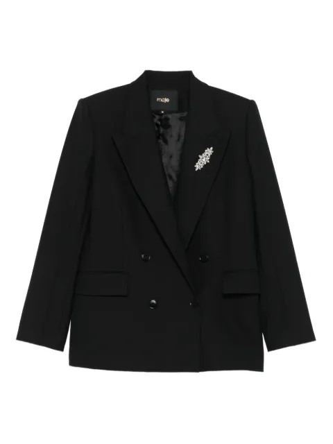 Maje blazer Vayra con doble botonadura y detalle de cristal