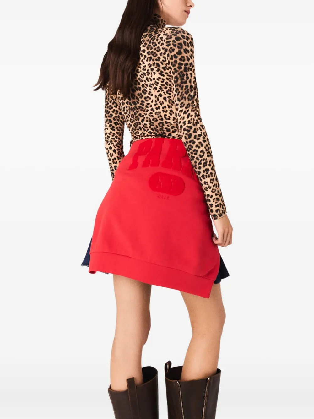 Maje T-shirt met ruches afwerking Bruin