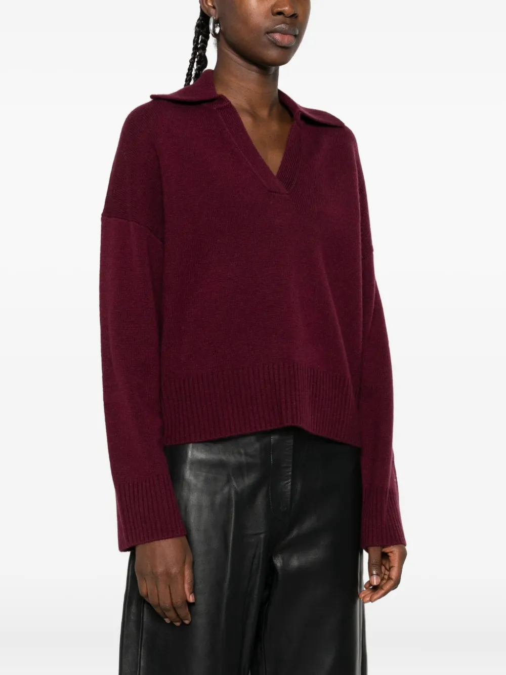 Maje Trui met V-hals Rood