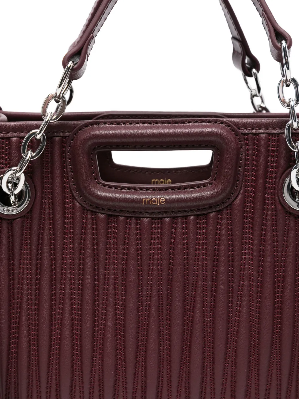 Maje Gewatteerde shopper Rood