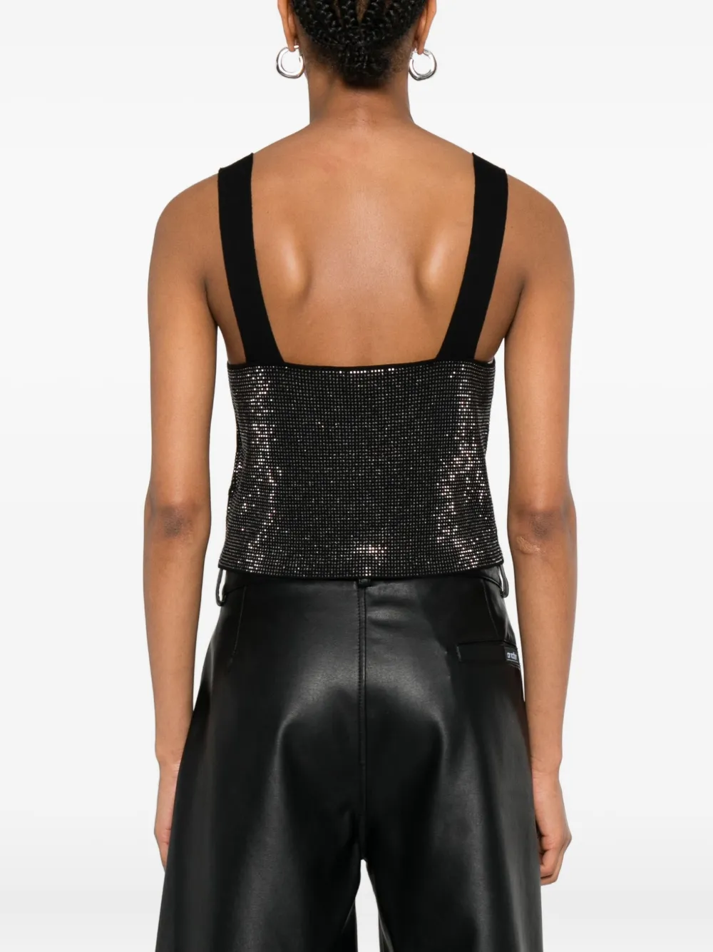 Maje Top verfraaid met stras Zwart