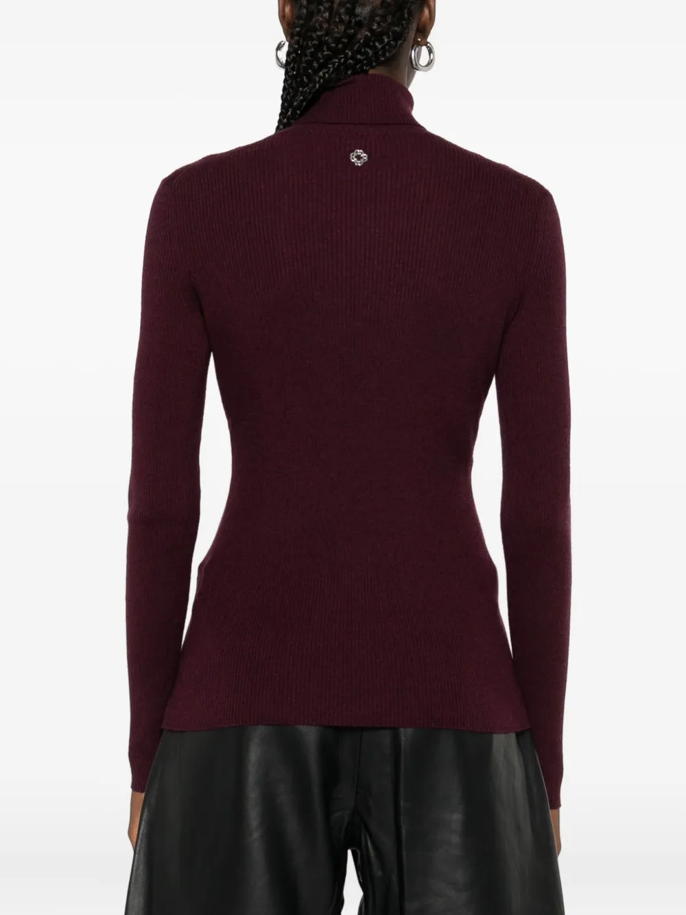 Maje Geribbelde coltrui Rood