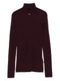 Maje ribbed turtleneck sweater - Red
