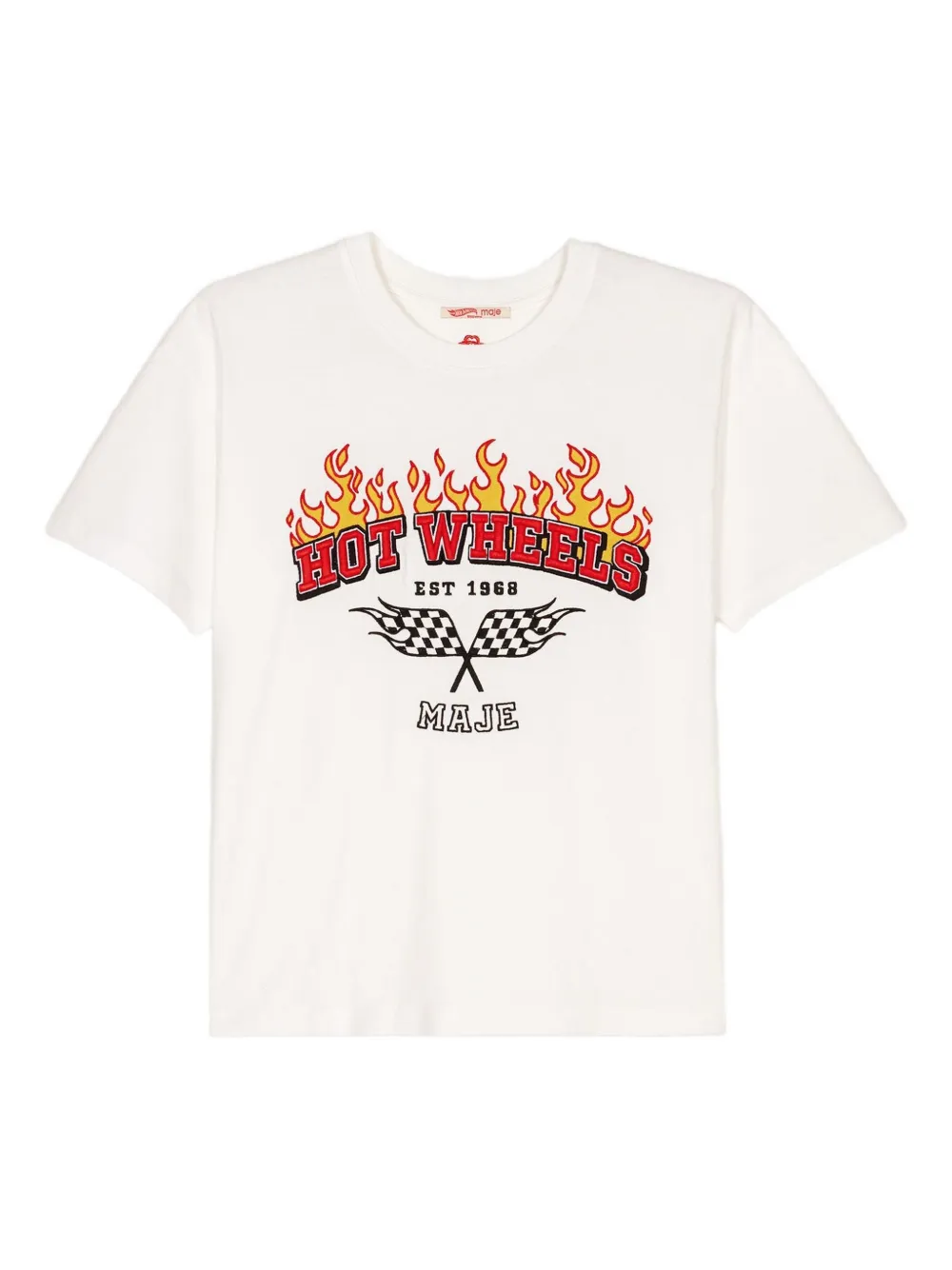 Maje flame-print T-shirt | White | Image 1