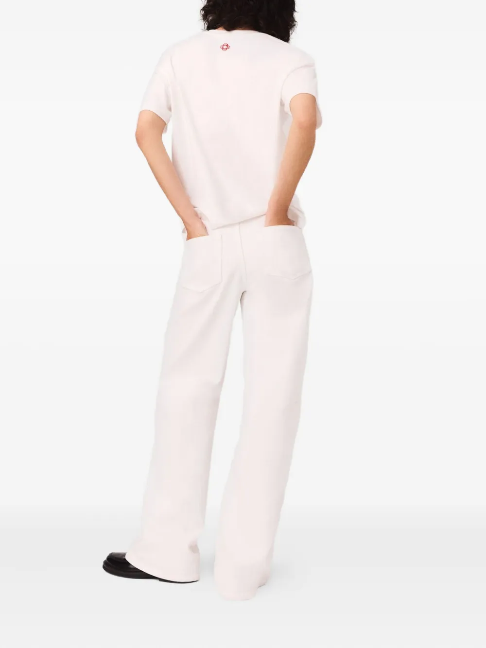 Maje T-shirt met vlammenprint Wit