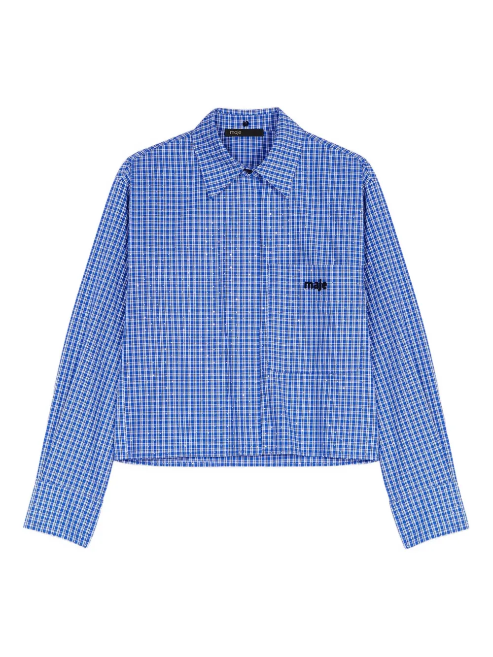 Maje camisa con detalles de strass | azul | Image 1