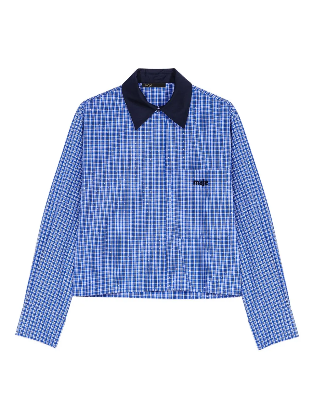 Maje Blouse verfraaid met stras Blauw