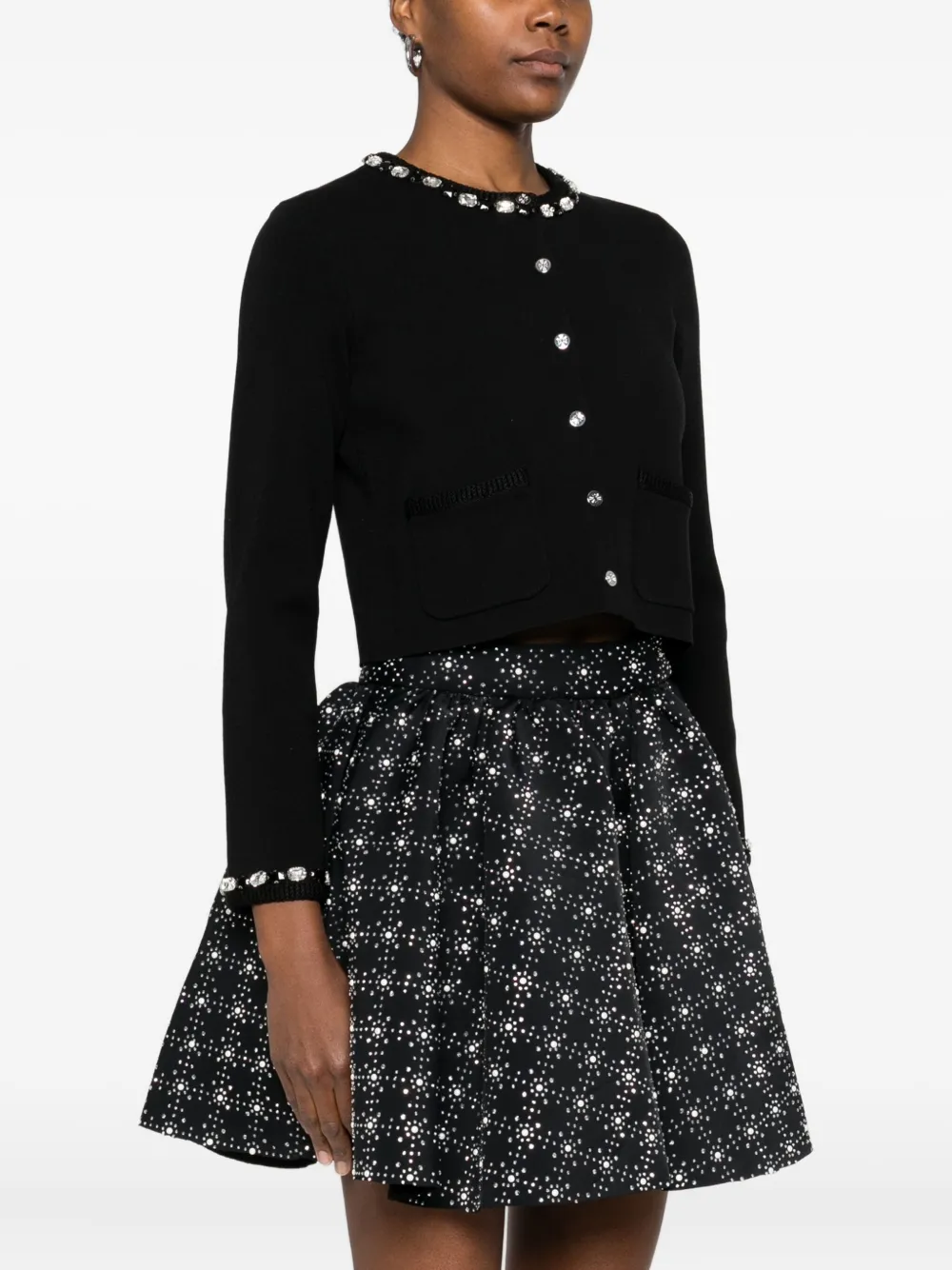 Maje Vest met verfraaide knoop Zwart