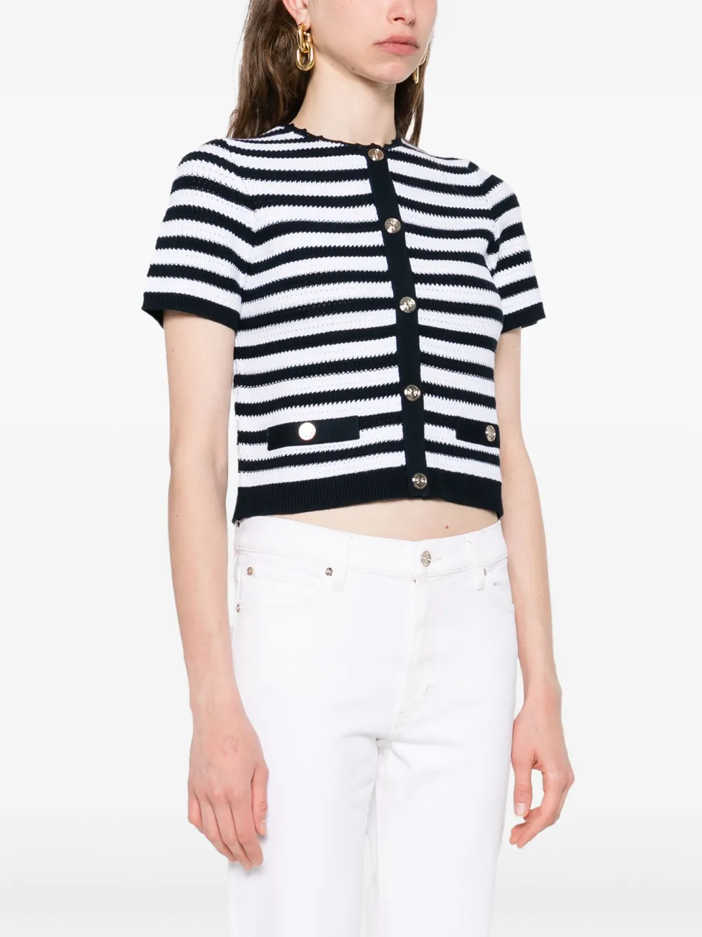 Maje Gehaakt vest Wit