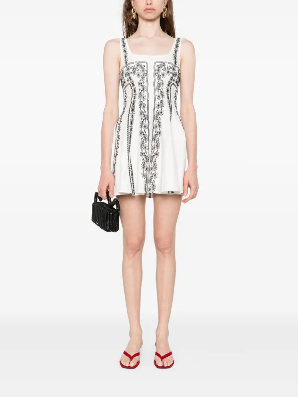 Maje embroidered-strap Mini Dress | White | FARFETCH Maje embroidered-strap Mini Dress | White | FARFETCH