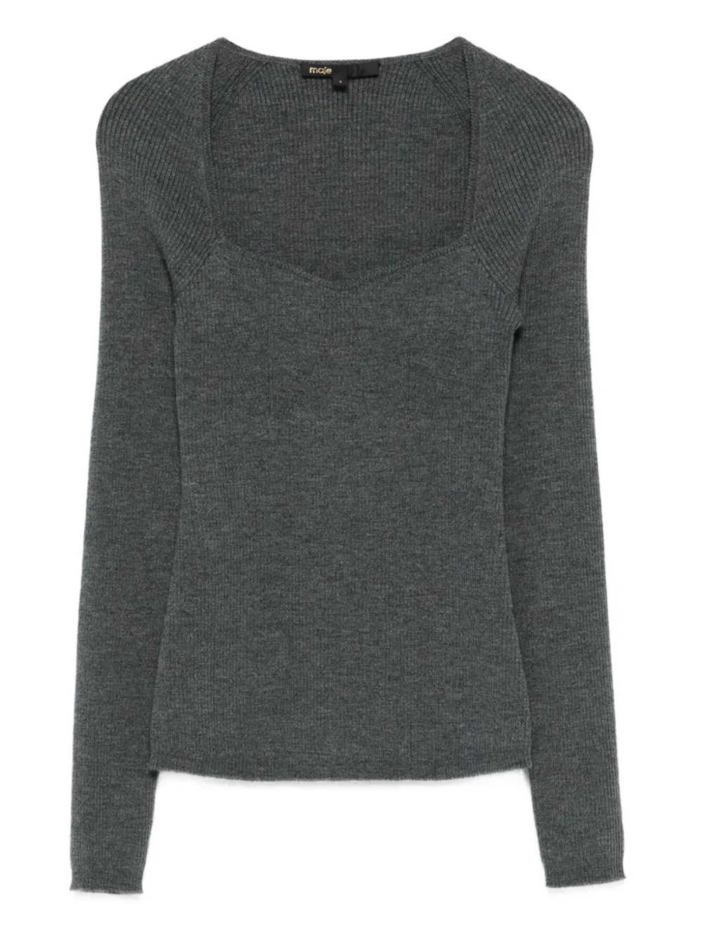 Maje suéter con cuello redondo | gris | Image 1