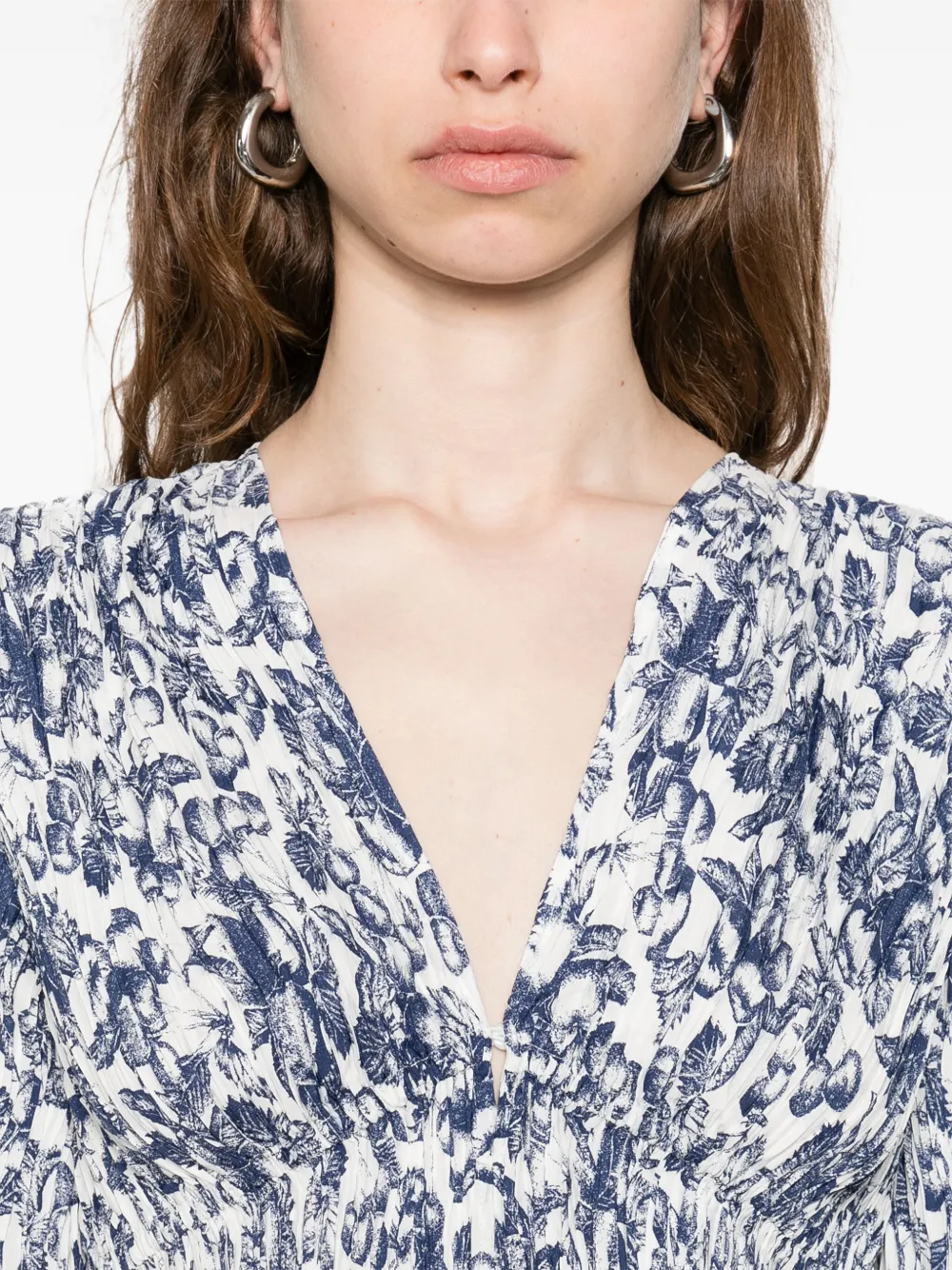 Maje Mini-jurk met bloemenprint Blauw